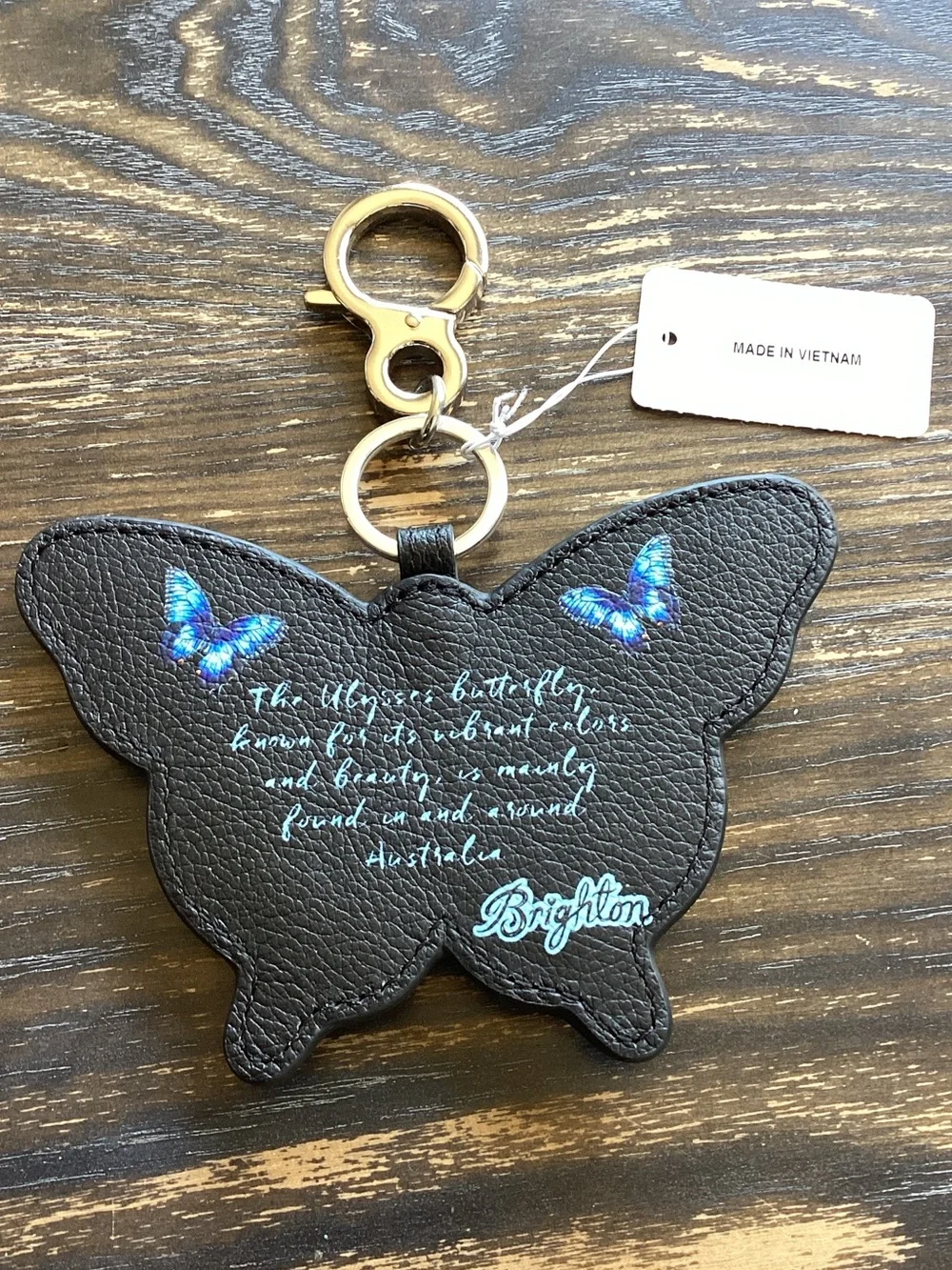 Brighton Sydney Blue Butterfly Handbag Fob